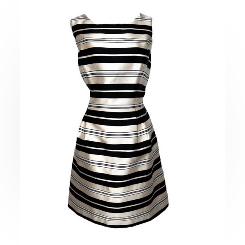 White House Black Market Striped Holiday Dress Pink Size 14